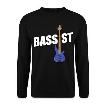 Bass Bassist Bass Player Rockgitarre musikalisch - Unisex Pullover - Schwarz - Vorne - Alina (178cm) & Michal (187cm)