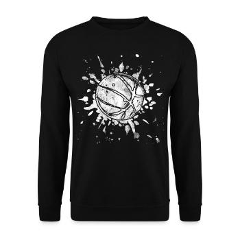 Basketball Dribbling America Sports Basketball - Unisex Sweatshirt - black - Front - Alina (178cm) & Michal (187cm)