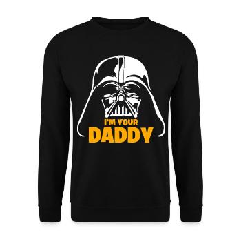 Vatertag Bester Papa Vatertagsgeschenk Eltern Mai - Unisex Pullover - Schwarz - Vorne - Alina (178cm) & Michal (187cm)