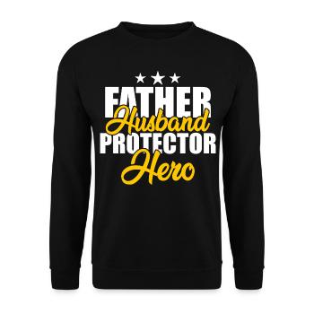 Le papa préféré du papa Superdad Big Daddy - Sweat-shirt Unisexe - noir - Devant - Alina (178cm) & Michal (187cm)