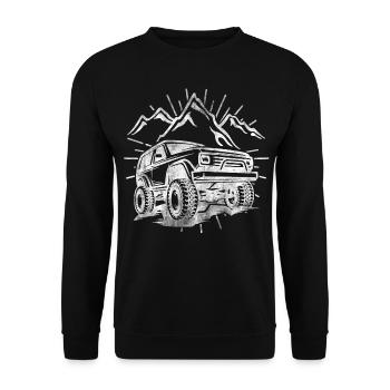 Car SUV SUV Jeep Terrain Mountain Tuning PS - Unisex Sweatshirt - black - Front - Alina (178cm) & Michal (187cm)