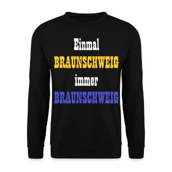 Braunschweig Design - Unisex Pullover - Schwarz - Vorne - Alina (178cm) & Michal (187cm)