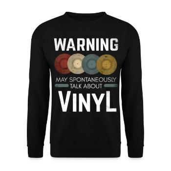 Record collector vinyl vintage record - Unisex Sweatshirt - black - Front - Alina (178cm) & Michal (187cm)