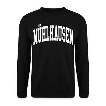 Mulhouse - Sweat-shirt Unisexe - noir - Devant - Alina (178cm) & Michal (187cm)