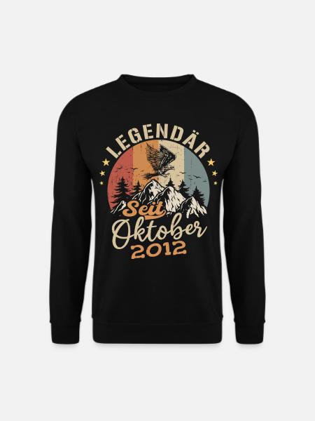 Legendär seit Oktober 2012 - 2012 - Unisex Pullover - Schwarz