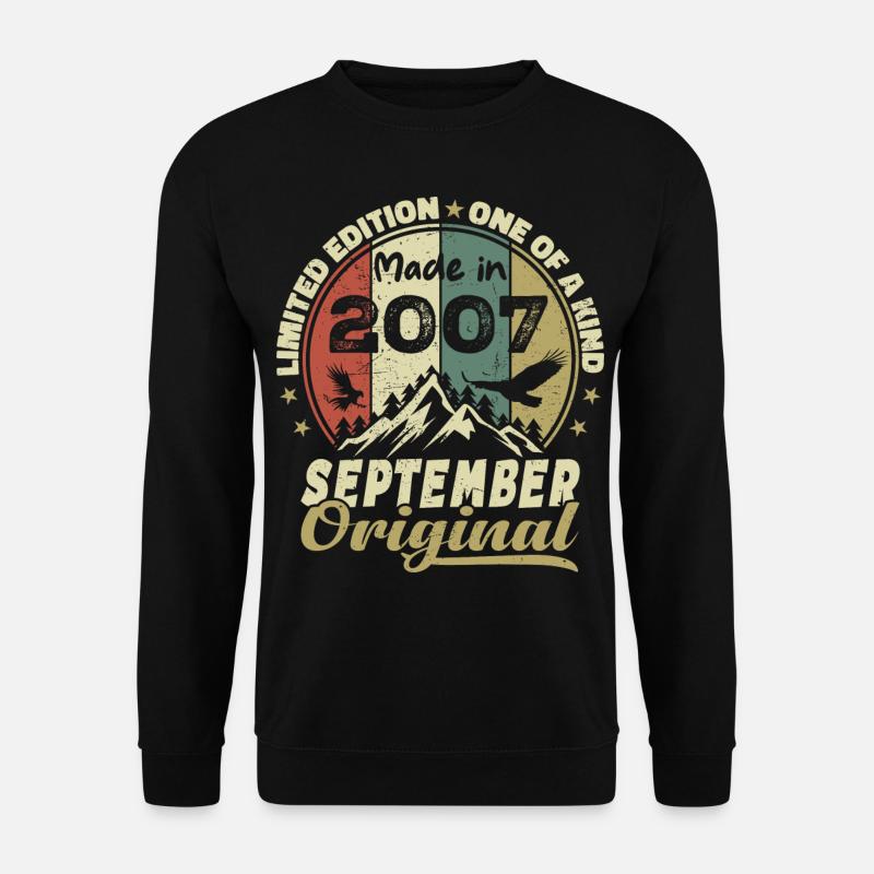 2007 – Legenden werden im September 2007 geboren - Unisex Pullover - Schwarz