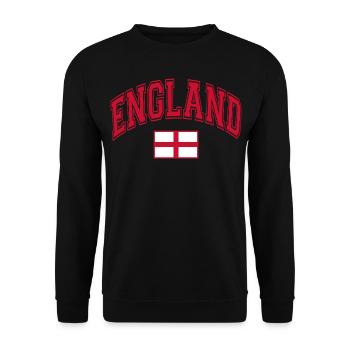 England Flag - Unisex Sweatshirt - black - Front - Alina (178cm) & Michal (187cm)