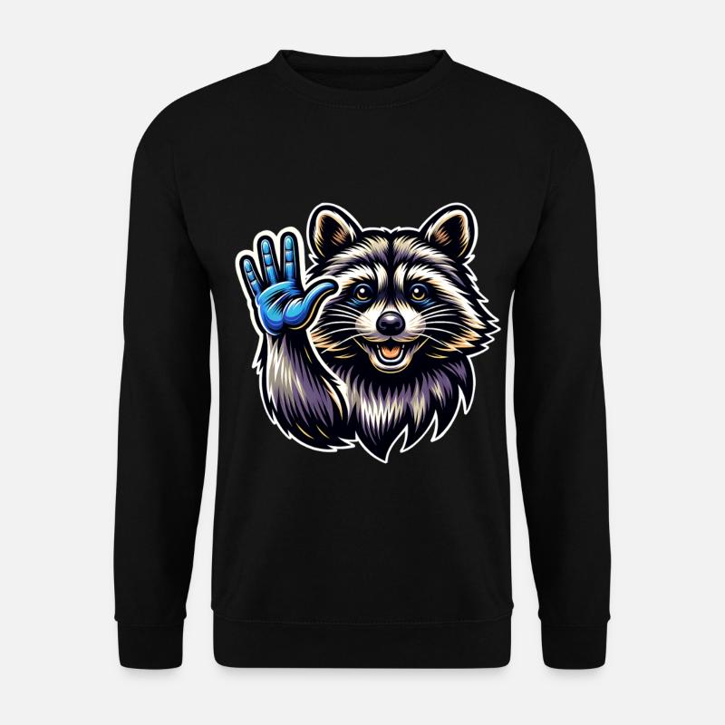 Waschbär - Unisex Pullover - Schwarz