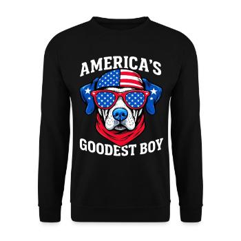 Amerikas Bester Hund - Unisex Pullover - Schwarz - Vorne - Alina (178cm) & Michal (187cm)