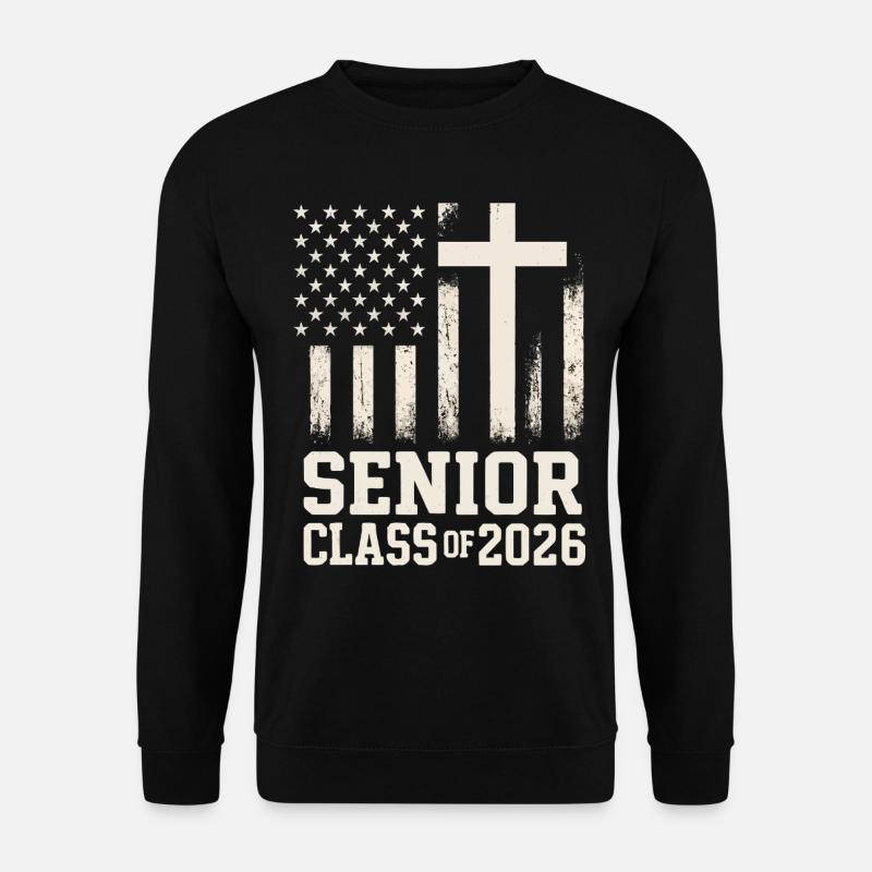 Flaga i Krzyż Senior 2026 - Bluza unisex - czarny