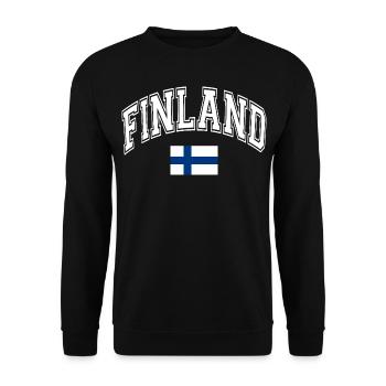 Finnland Flagge - Unisex Pullover - Schwarz - Vorne - Alina (178cm) & Michal (187cm)