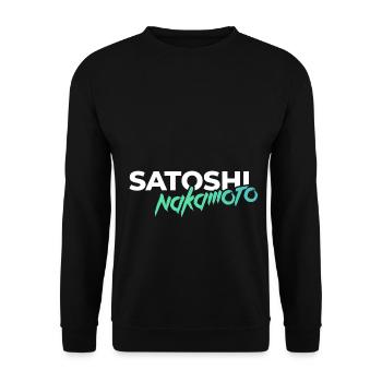 Satoshi Nakamoto - Unisex Sweatshirt - black - Front - Alina (178cm) & Michal (187cm)