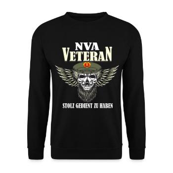 NVA Veteran DDR - Unisex Pullover - Schwarz - Vorne - Alina (178cm) & Michal (187cm)
