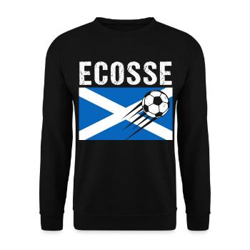 Scotland Flag Scottish Football Gift - Unisex Sweatshirt - black - Front - Alina (178cm) & Michal (187cm)