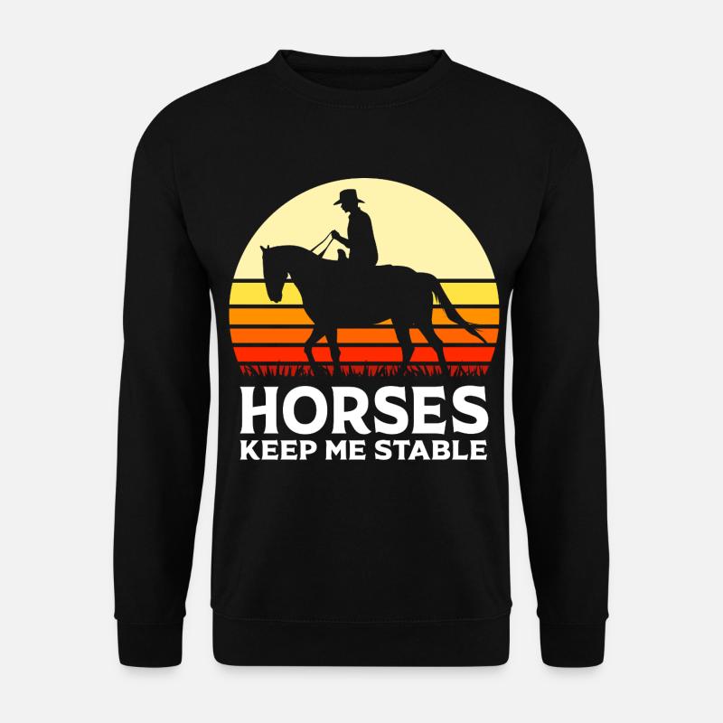 Pferderennen - Unisex Pullover - Schwarz