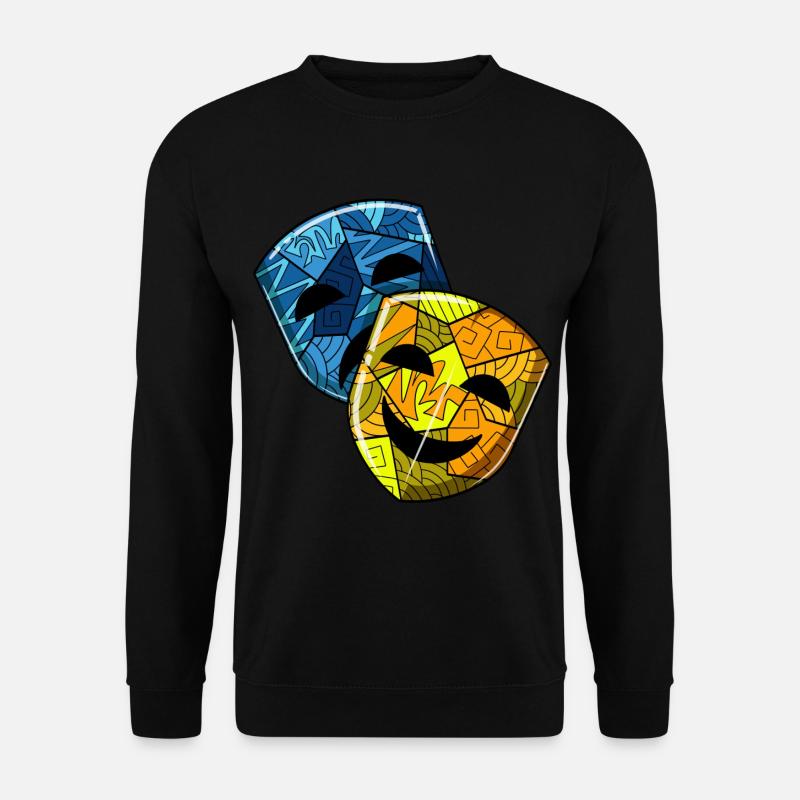 Street art masks theater - Unisex Sweatshirt - black