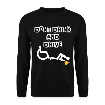 Wheelchair user - Unisex Sweatshirt - black - Front - Alina (178cm) & Michal (187cm)