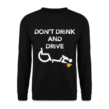 Wheelchair user - Unisex Sweatshirt - black - Front - Alina (178cm) & Michal (187cm)