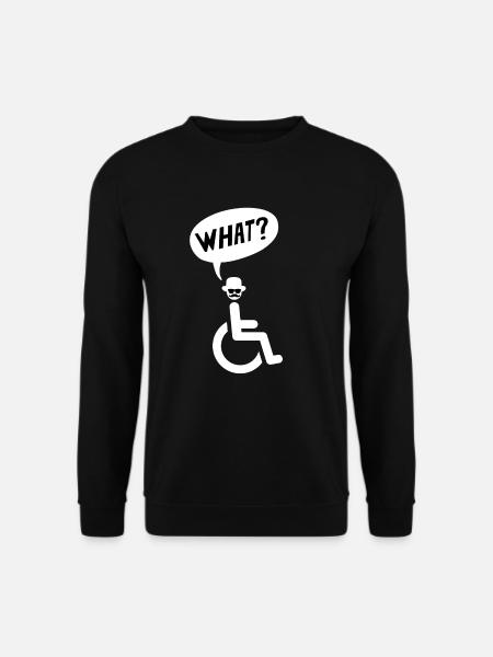 Rollstuhl - What? - Unisex Pullover - Schwarz