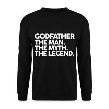 Godfather gift - Unisex Sweatshirt - black - Front - Alina (178cm) & Michal (187cm)