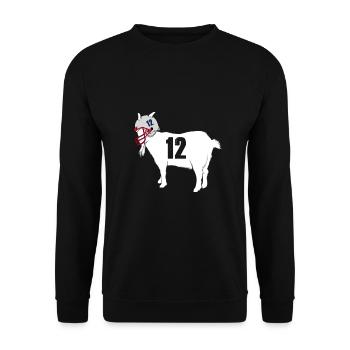 Tom Brady 12 cadeau de chemise de chèvre - Sweat-shirt Unisexe - noir - Devant - Alina (178cm) & Michal (187cm)