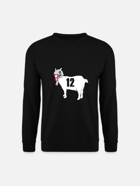 Tom Brady 12 Goat Shirt Geschenk - Unisex Pullover - Schwarz