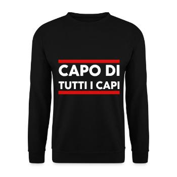Capo di tutti i capi Boss of all bosses - Unisex Sweatshirt - black - Front - Alina (178cm) & Michal (187cm)