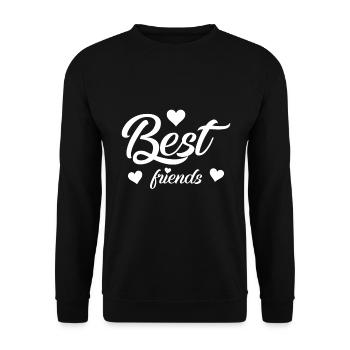 BFF Best Friends Forever - Unisex Sweatshirt - black - Front - Alina (178cm) & Michal (187cm)