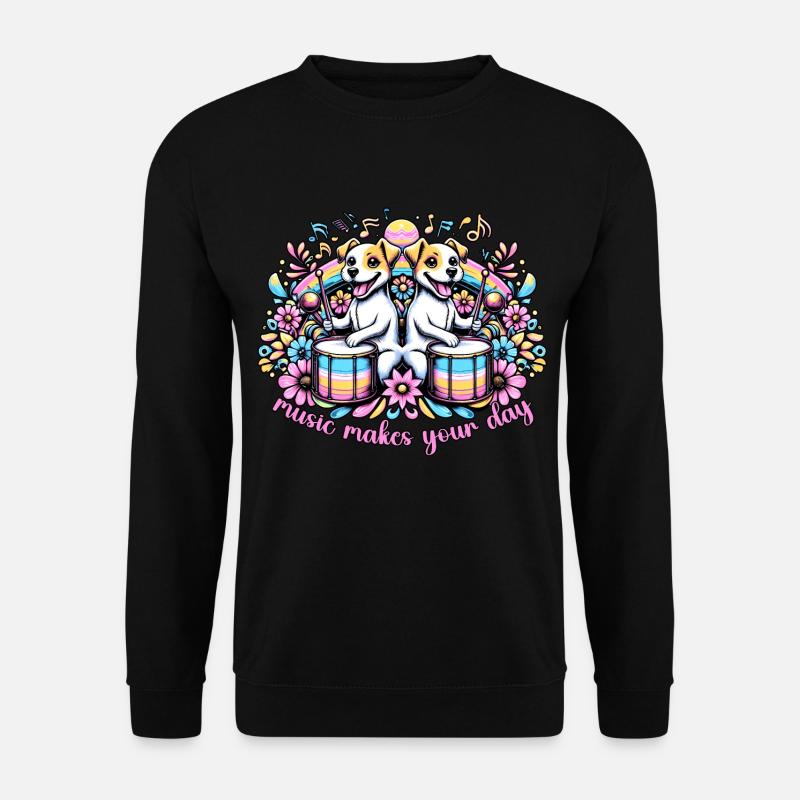 Music Makes Your Day - Unisex Sweatshirt - black