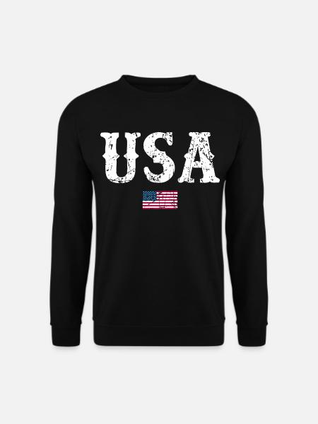 USA Flagge - Unisex Pullover - Schwarz