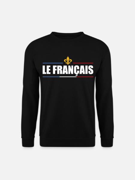 Le français | Fleur de Lys | Cadeau patriote - Sweat-shirt Unisexe - noir