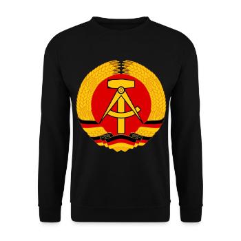 Logo DDR Armoirs Ährenkranz Marteau et faucille - Sweat-shirt Unisexe - noir - Devant - Alina (178cm) & Michal (187cm)
