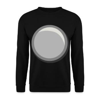 Silver Button Circle Sticker Template - Unisex Sweatshirt - black - Front - Alina (178cm) & Michal (187cm)