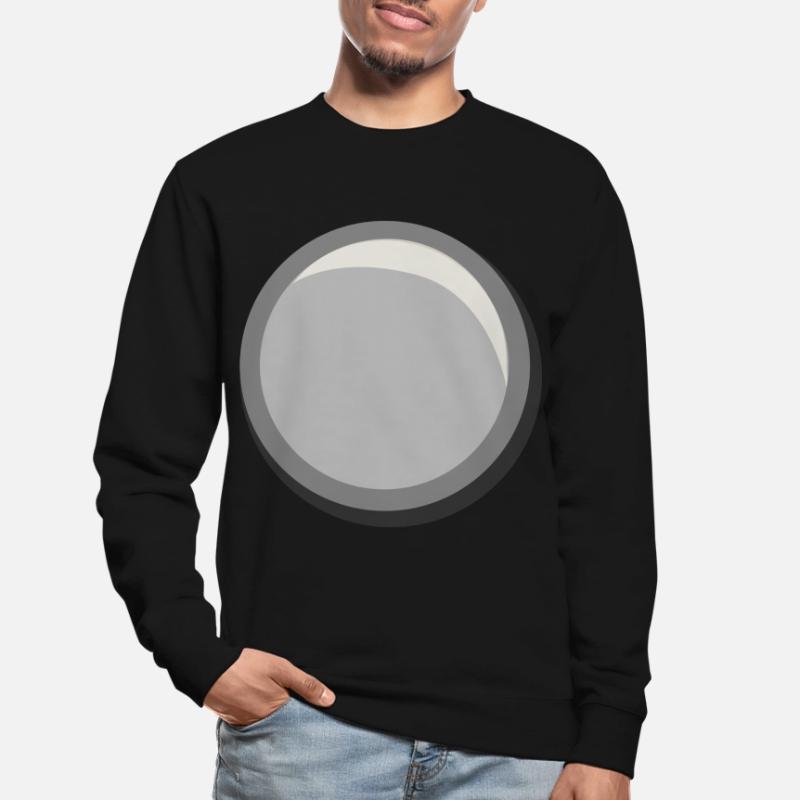 Silver Button Circle Sticker Template Unisex Sweatshirt