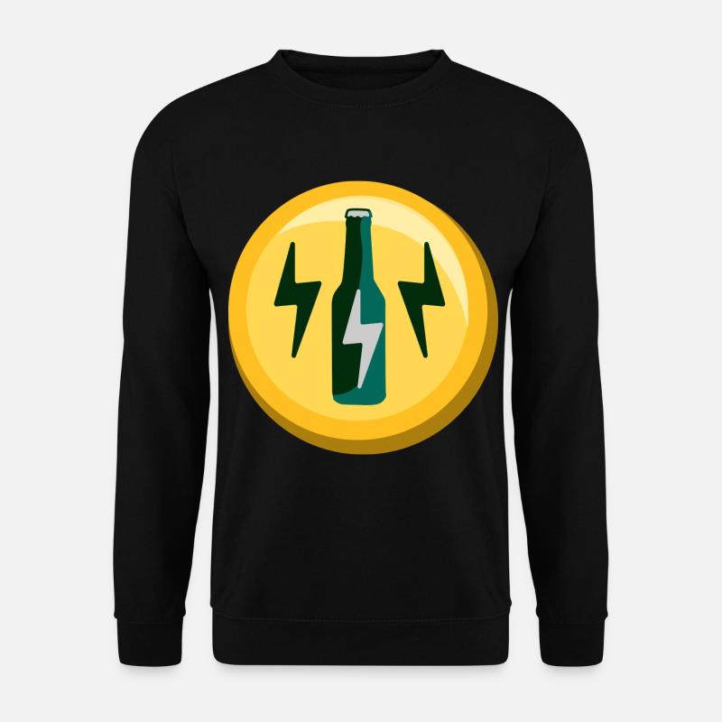 Bier Sticker Energie Icon Flasche - Unisex Pullover - Schwarz
