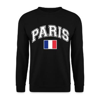 Drapeau de Paris - Sweat-shirt Unisexe - noir - Devant - Alina (178cm) & Michal (187cm)