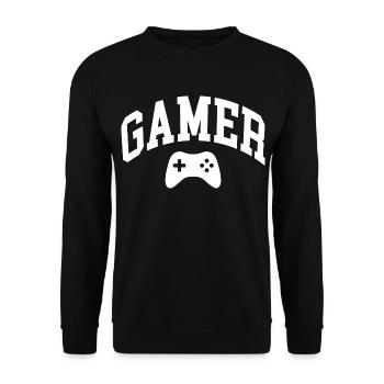 Joueur Zocker - Sweat-shirt Unisexe - noir - Devant - Alina (178cm) & Michal (187cm)