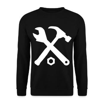 Clé artisanat outil artisanat - Sweat-shirt Unisexe - noir - Devant - Alina (178cm) & Michal (187cm)