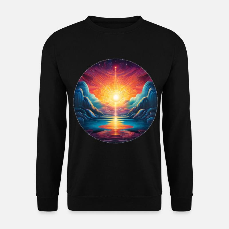 Farben frohe Landschaft - Unisex Pullover - Schwarz
