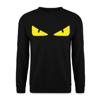 Monster eyes Halloween - Unisex Sweatshirt - black - Front - Alina (178cm) & Michal (187cm)
