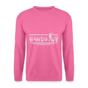 Les mains en l'air. - Sweat-shirt Unisexe - rose - Devant