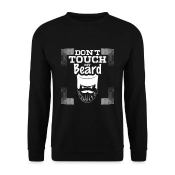 Don't touch my beard - Unisex Pullover - Schwarz - Vorne - Alina (178cm) & Michal (187cm)