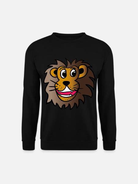 Funny lion - Unisex Sweatshirt - black