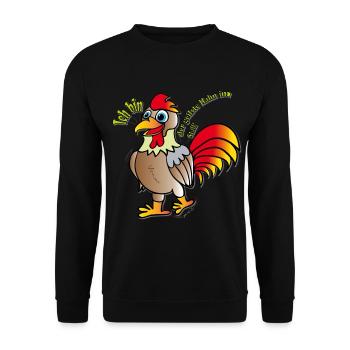 Hahn - Unisex Pullover - Schwarz - Vorne - Alina (178cm) & Michal (187cm)