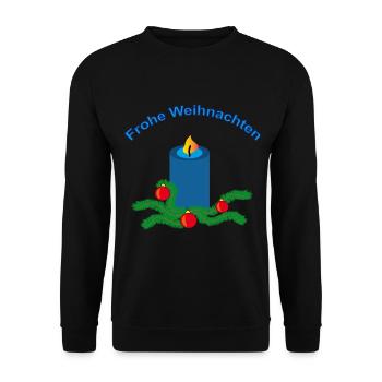Frohe Weihnachten - Unisex Pullover - Schwarz - Vorne - Alina (178cm) & Michal (187cm)