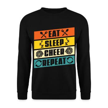Cadeau Retro Cheerleading Drôle de pom-pom girl - Sweat-shirt Unisexe - noir - Devant - Alina (178cm) & Michal (187cm)