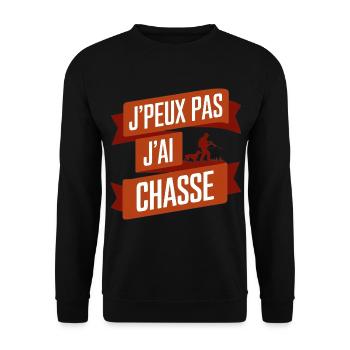 Jäger Ich kann nicht Ich habe gejagt Jagd - Unisex Pullover - Schwarz - Vorne - Alina (178cm) & Michal (187cm)
