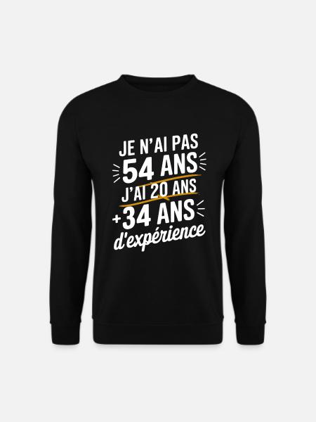 Humor Anniversaries 54 years - Unisex Sweatshirt - black