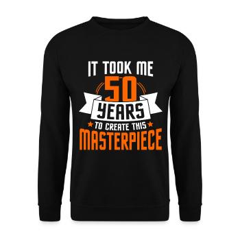50th birthday gift 50 years - Unisex Sweatshirt - black - Front - Alina (178cm) & Michal (187cm)