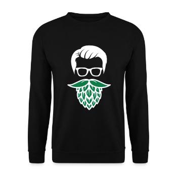 Barbe de houblon - Sweat-shirt Unisexe - noir - Devant - Alina (178cm) & Michal (187cm)